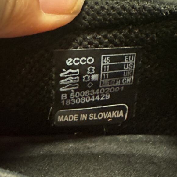 ECCO Men\'s Black Leather Slip On Shoes Size 11 US 45 EU Comfort Sneakers main image 7